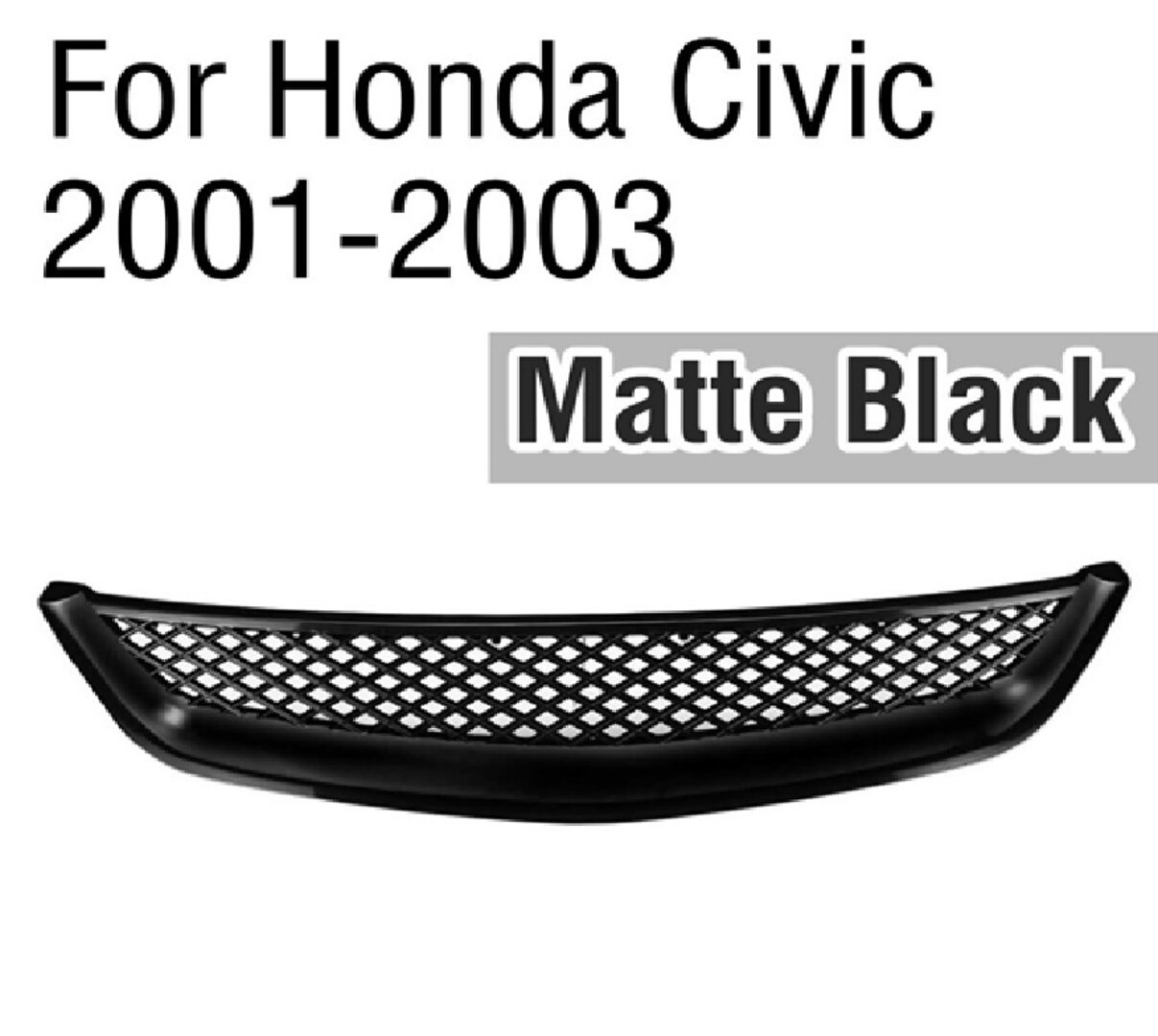 Honda EK Front Grill Matte Black